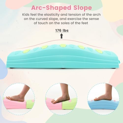 INFANS Kids Balance Beam Stepping Stones Set, 20 PCS Montessori Obstacle Course for Toddler Indoor Outdoor