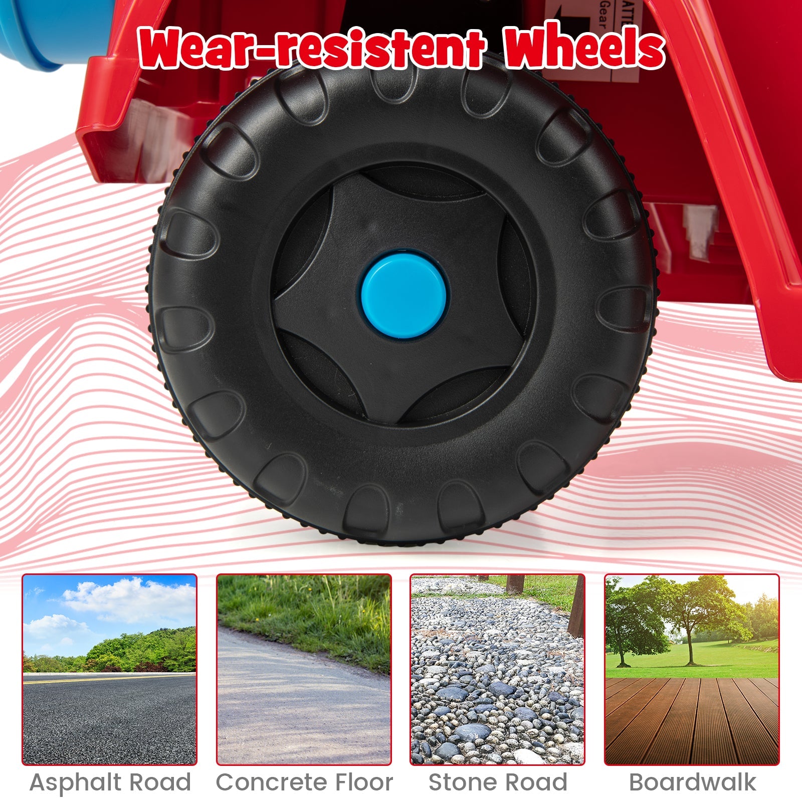 INFANS Ride on Car, 6V Toddler Electric Vehicle, Battery Powered Motorized Quad Riding Toys for 18+ Months Boys Girls