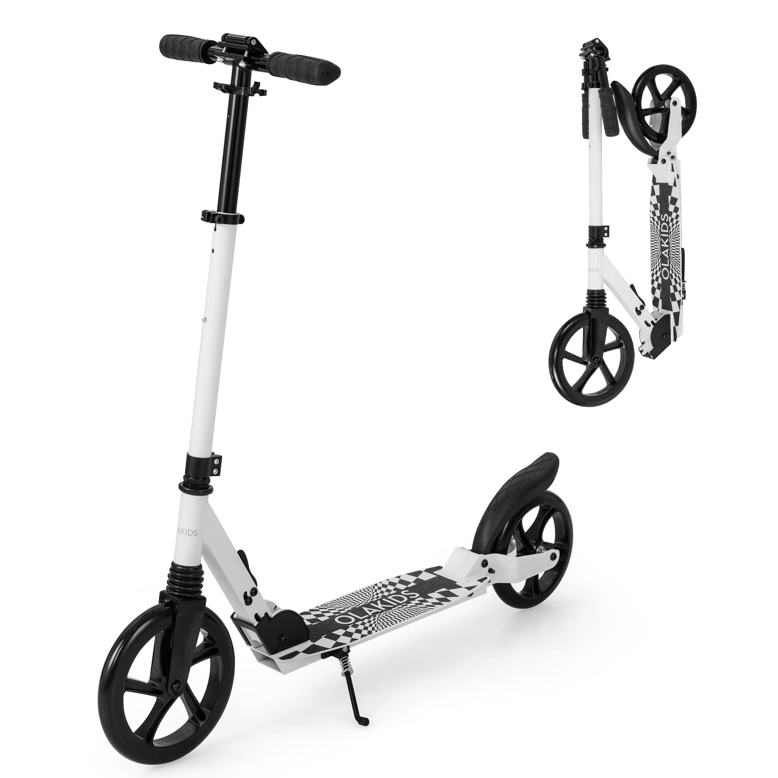INFANS Kick Scooter for Adults Teens, Big Wheels Foldable Scooter Ages 10+ Kids Youth