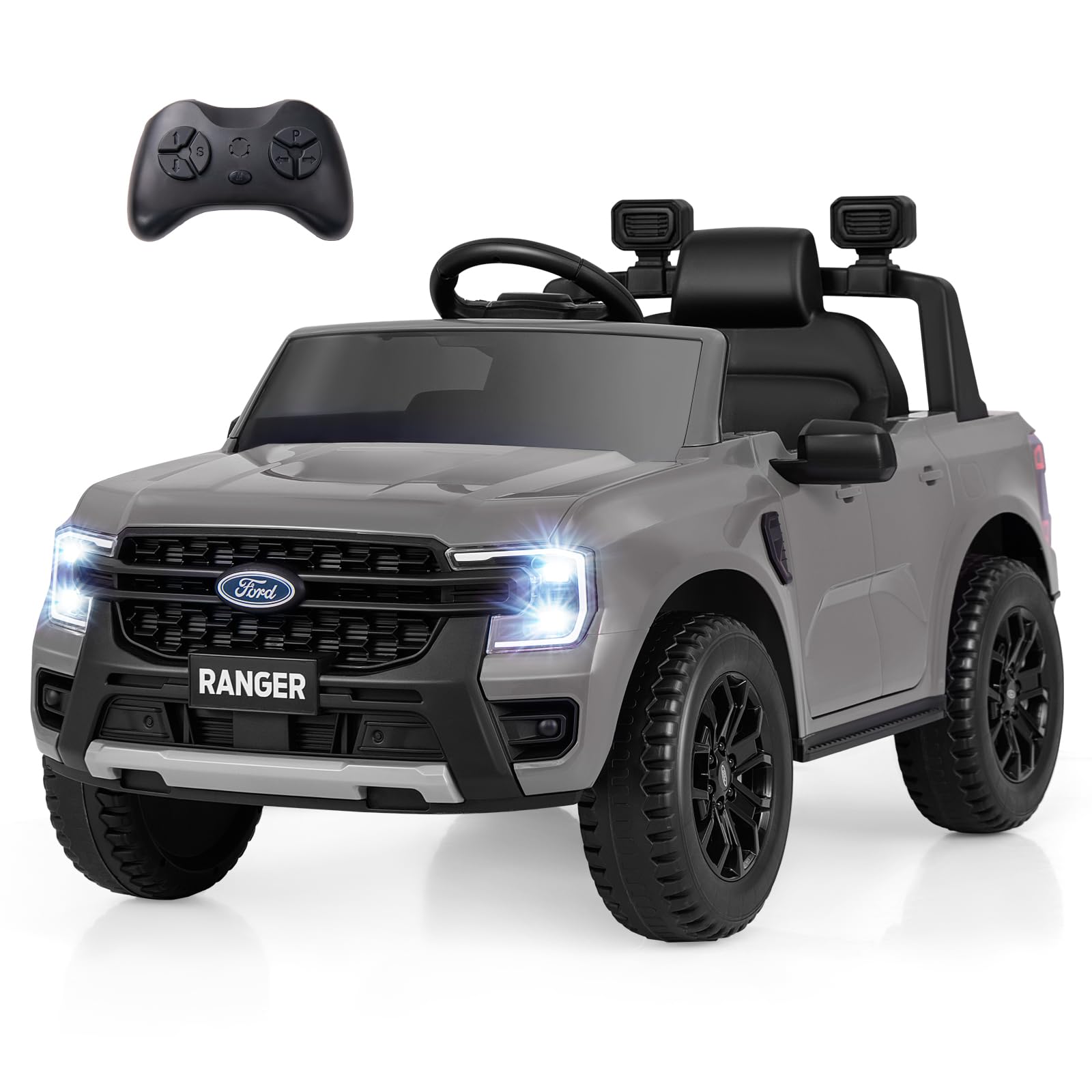 INFANS Licensed Ford Ranger Ride on Pickup Truck by INFANS, 12V Battery Powered Electric Vehicle for Kids with Remote Control