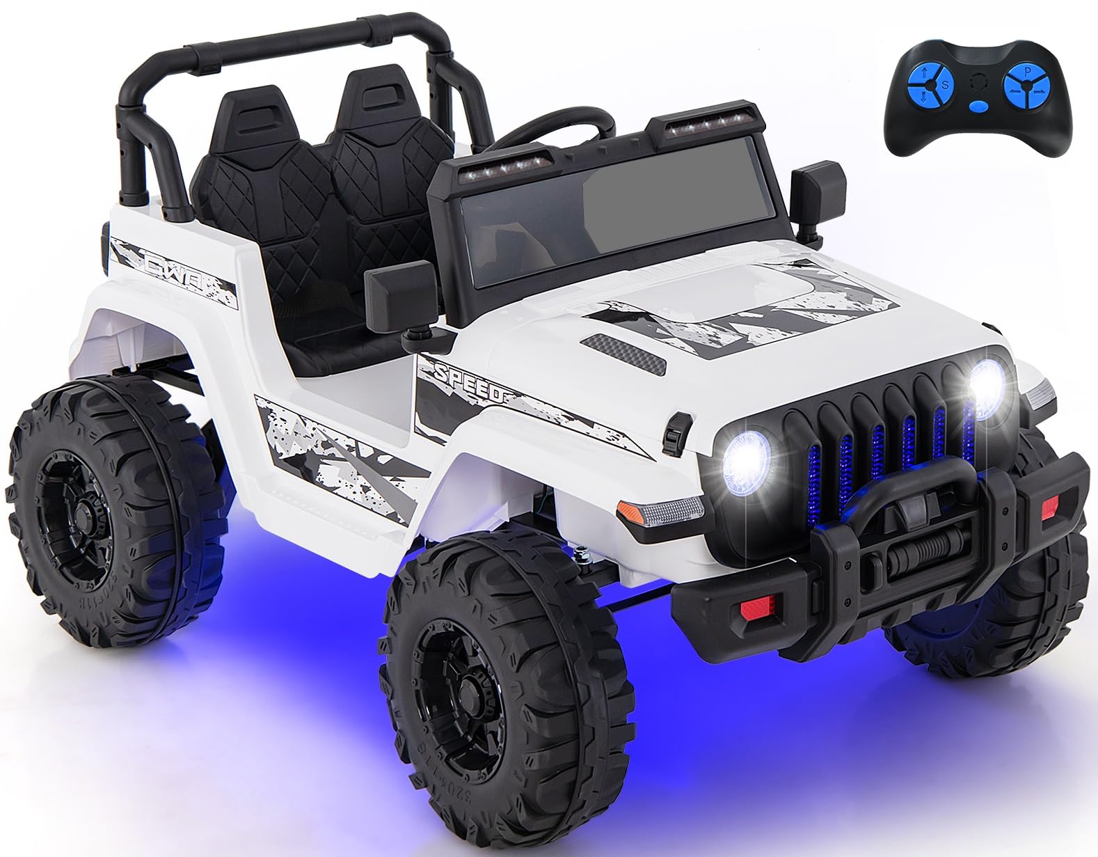 INFANS Kids Ride on Car Truck with 2.4G Remote Control, 12V Battery Powered Electric Cars for Kids