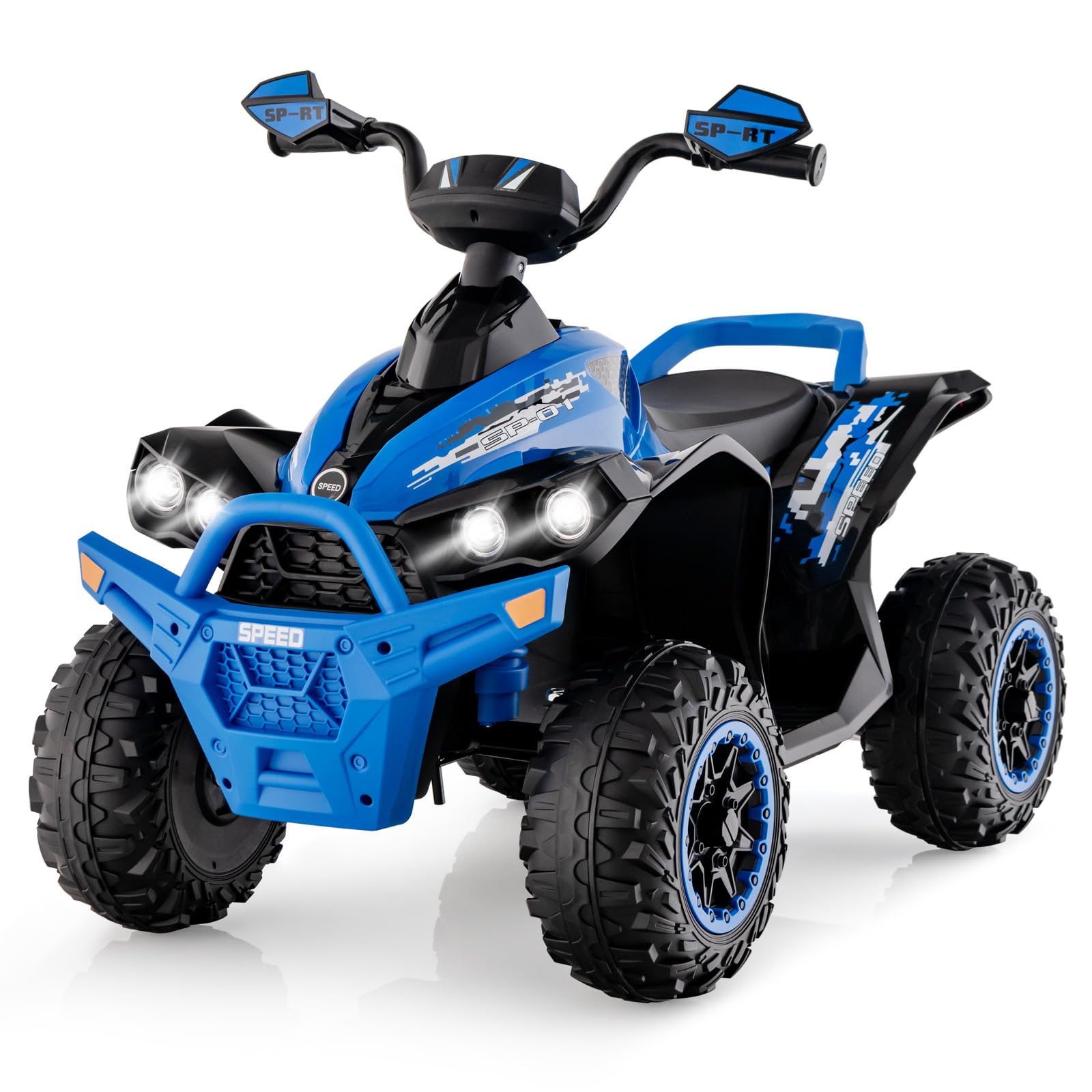 INFANS Kids Ride on ATV, 12V 4 Wheeler Quad Toy Vehicle, Electric Ride on Toy, Battery Powered Wheels Car