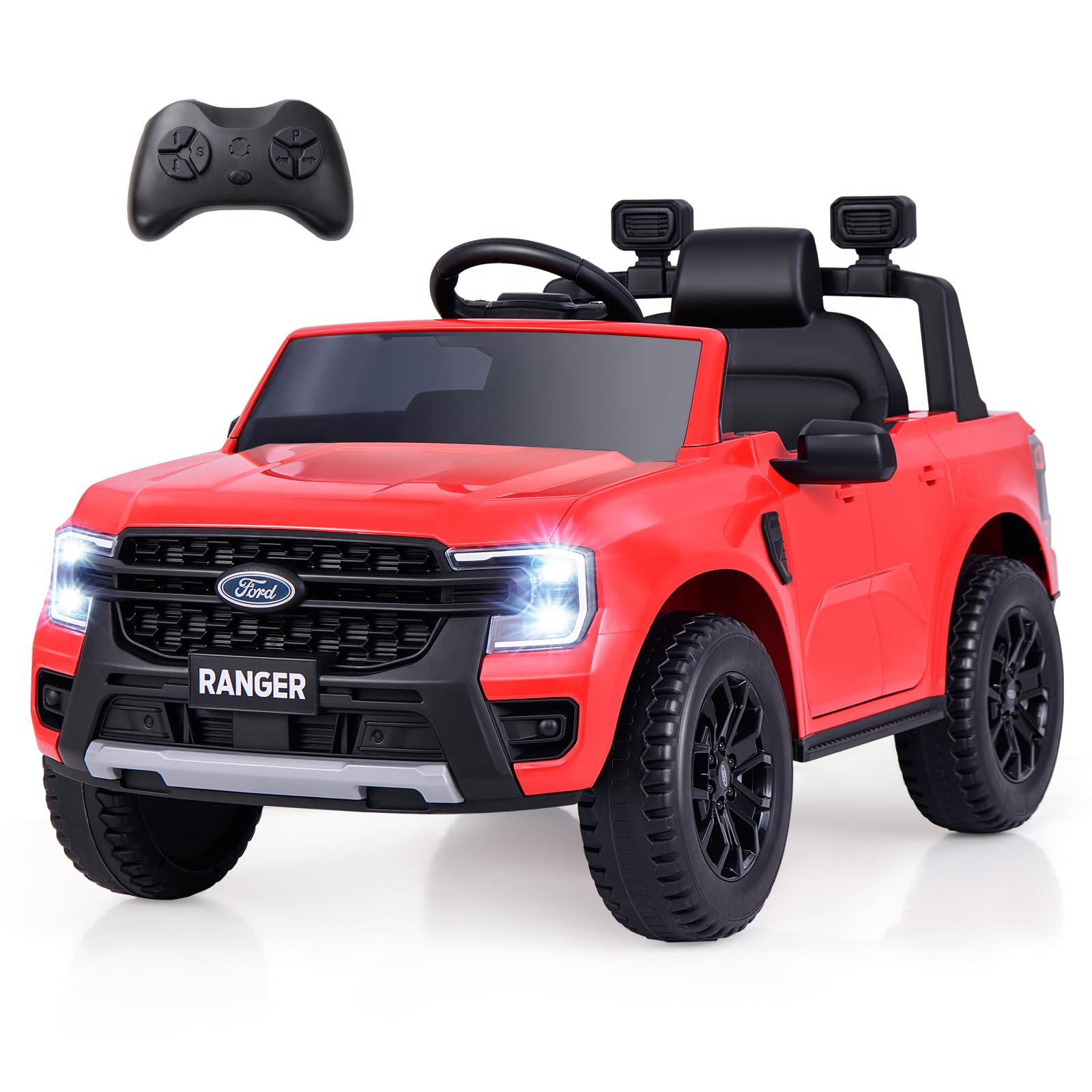 INFANS Licensed Ford Ranger Ride on Pickup Truck by INFANS, 12V Battery Powered Electric Vehicle for Kids with Remote Control