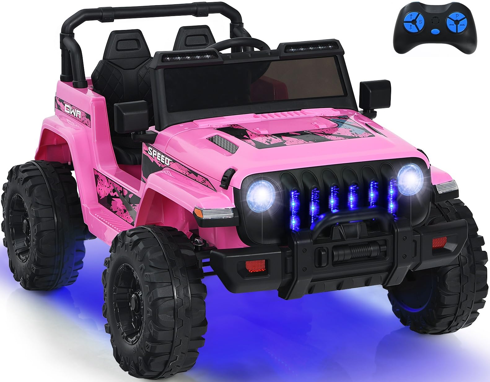 INFANS Kids Ride on Car Truck with 2.4G Remote Control, 12V Battery Powered Electric Cars for Kids