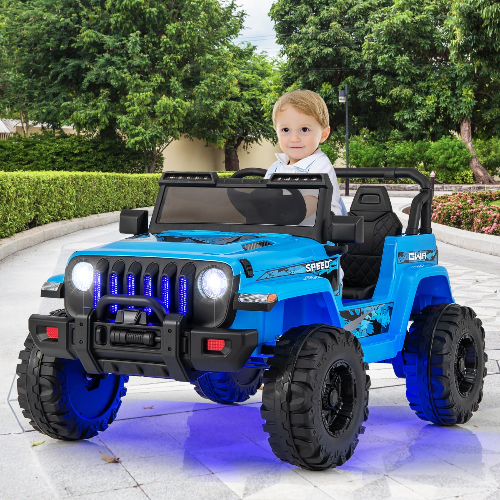INFANS Kids Ride on Car Truck with 2.4G Remote Control, 12V Battery Powered Electric Cars for Kids
