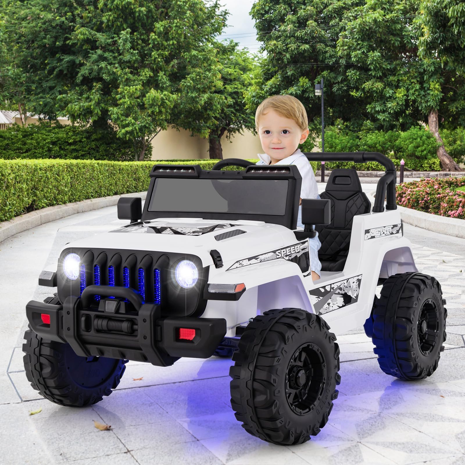 INFANS Kids Ride on Car Truck with 2.4G Remote Control, 12V Battery Powered Electric Cars for Kids