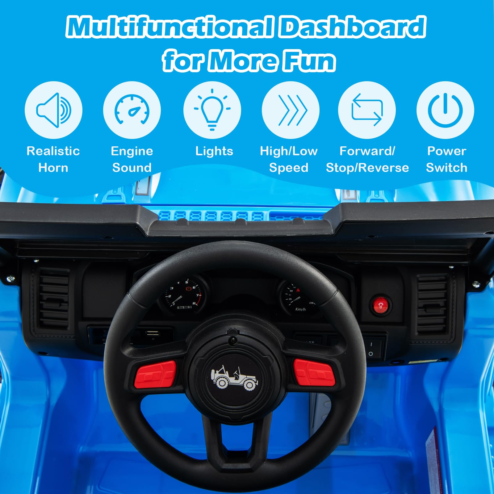 INFANS Kids Ride on Car Truck with 2.4G Remote Control, 12V Battery Powered Electric Cars for Kids
