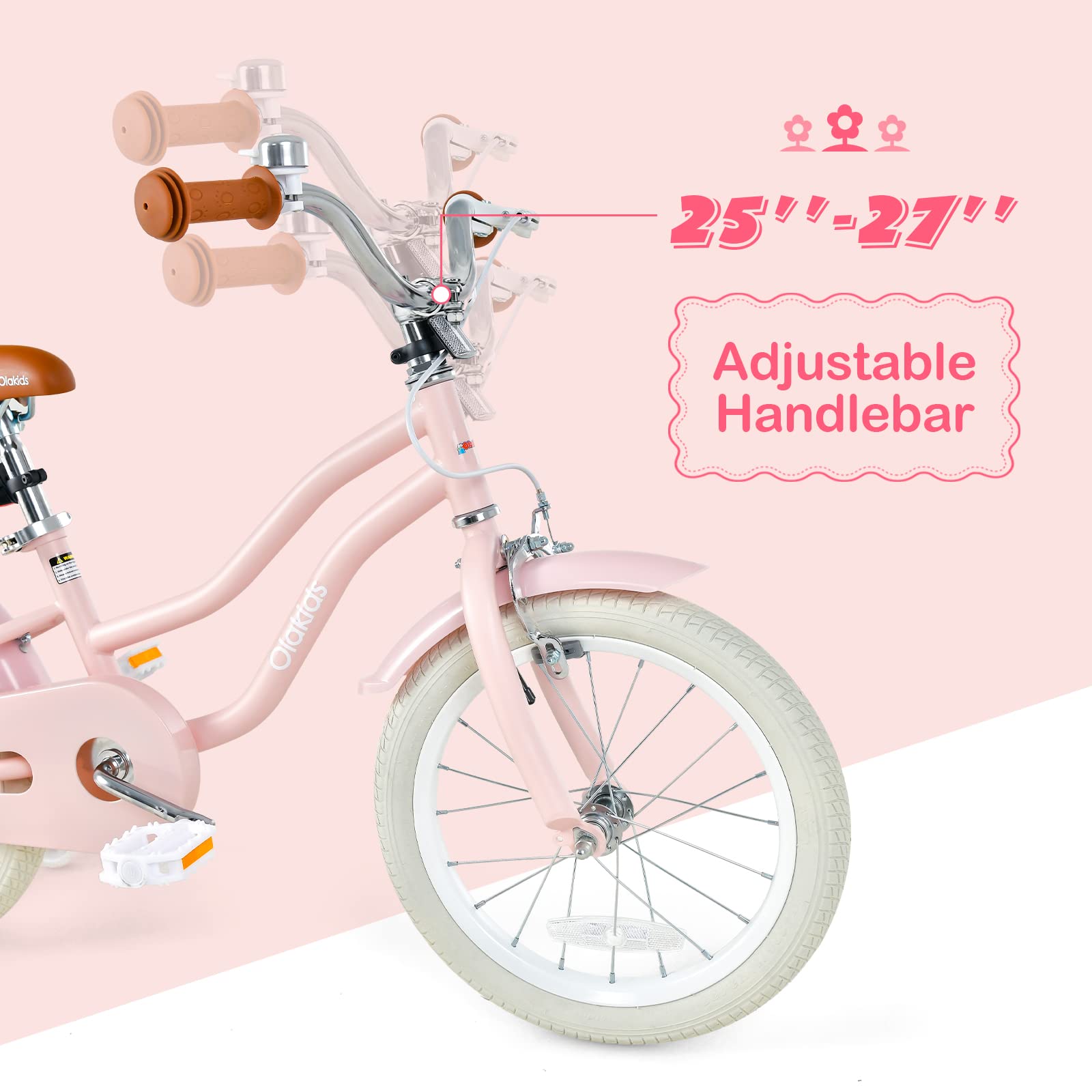 INFANS Kids Bike, 12 14 16 18 Inch Toddlers Bike with Removable Training Wheels, Children's Bicycle
