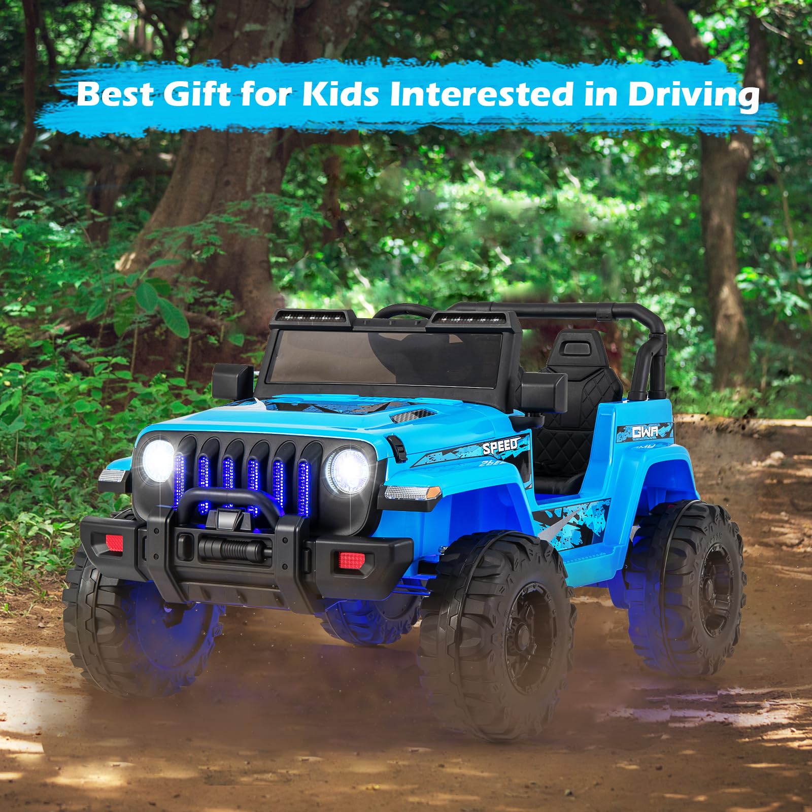 INFANS Kids Ride on Car Truck with 2.4G Remote Control, 12V Battery Powered Electric Cars for Kids