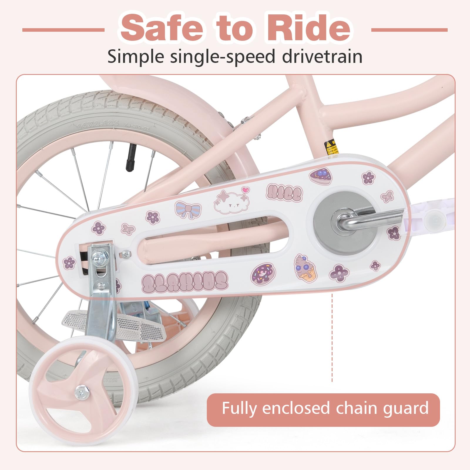 Kids Bike 12 14 16 18 Inch Toddlers Bike for Boys Girls Age 3-8 Years