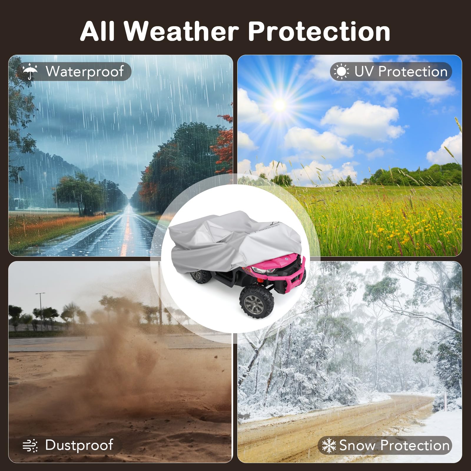 INFANS Kids Ride on Toy Car Cover, Outdoor Large Protector for Children Toddler Electric Vehicles Power Wheels Jeep Truck
