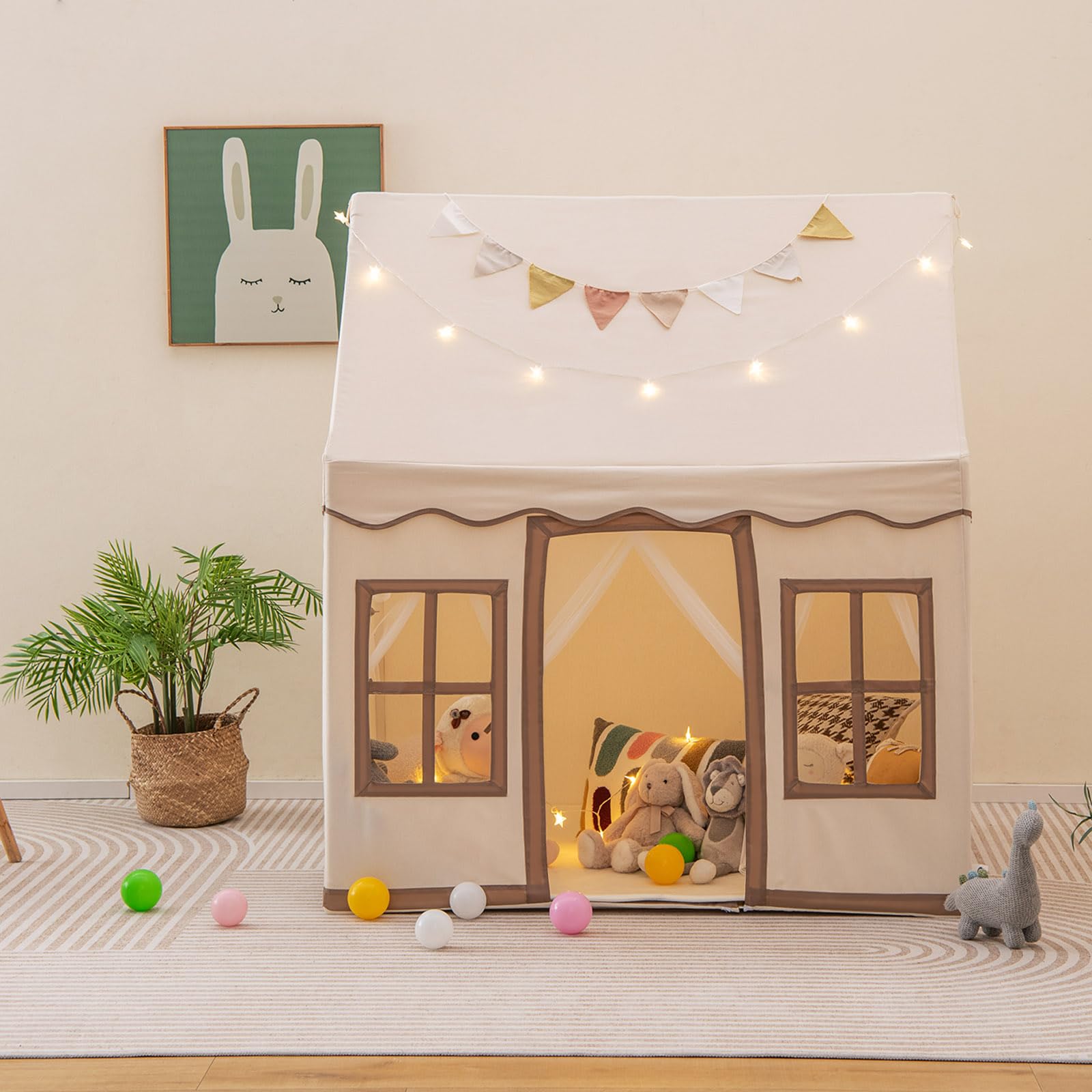 INFANS Kids Play Tent, Anti-Trip Large Playhouse Toys for Children Boys Girls, Princess Tents Castle