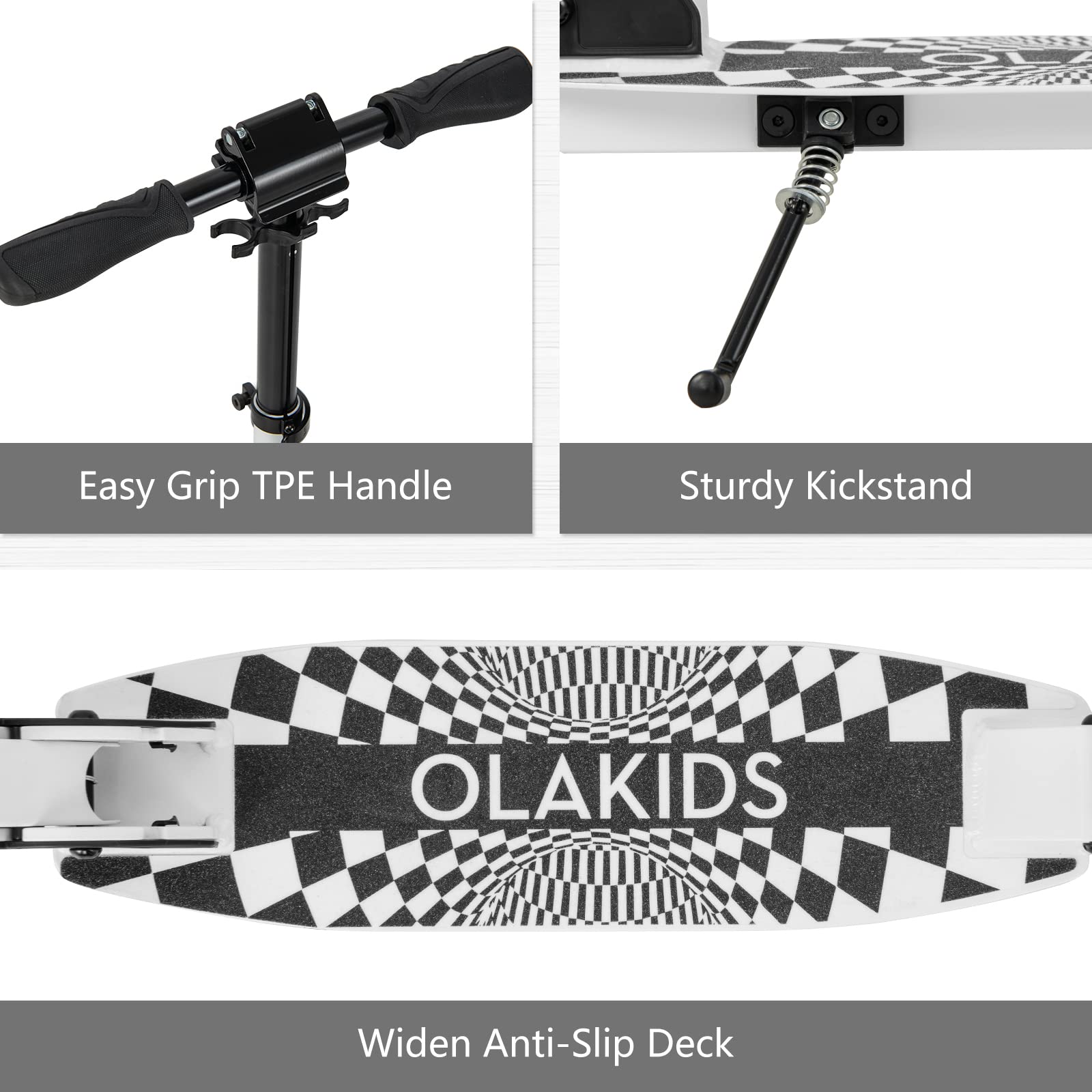 INFANS Kick Scooter for Adults Teens, Big Wheels Foldable Scooter Ages 10+ Kids Youth