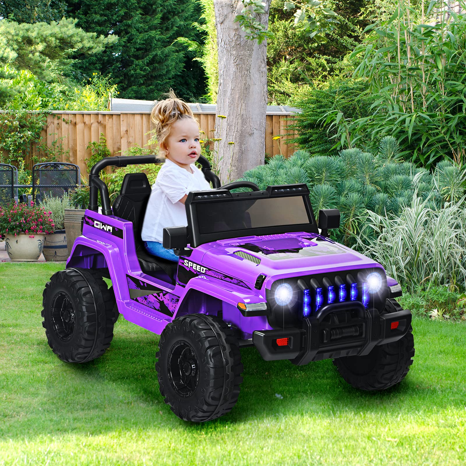 INFANS Kids Ride on Car Truck with 2.4G Remote Control, 12V Battery Powered Electric Cars for Kids