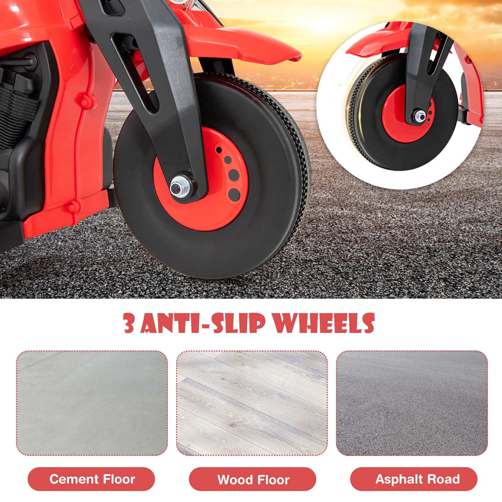 INFANS Kids Motorcycle, 6V Electric Ride on Car with Automatic Bubble Function for Children, Toddler Ages 3+