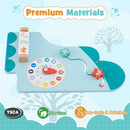 INFANS Pink Castle Sensory Wall, 11 in 1 Wooden Montessori Busy Board Panel, Toddler Wall Mounted Activity Center, Educational Toys Learning Gift for Boys Girls