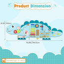 INFANS Pink Castle Sensory Wall, 11 in 1 Wooden Montessori Busy Board Panel, Toddler Wall Mounted Activity Center, Educational Toys Learning Gift for Boys Girls