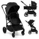INFANS 2 in 1 Baby Stroller, Convertible Stroller with Reversible Seat Adjustable Backrest Canopy One Hand Fold