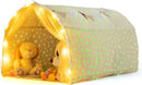 INFANS Kids Bed Tent with Glow in The Dark, Portable Children Playhouse Privacy Space Twin with Mat Star Light Double Net Curtain, Indoor Outdoor Princess Tents Castle for Boys Girls