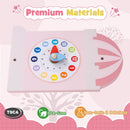 INFANS Pink Castle Sensory Wall, 11 in 1 Wooden Montessori Busy Board Panel, Toddler Wall Mounted Activity Center, Educational Toys Learning Gift for Boys Girls