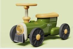 Kids Foot-to-Floor Sliding Car with Train Whistle Sound