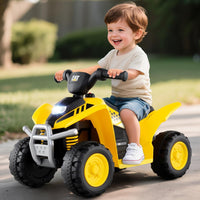 INFANS Licensed Caterpillar Kids ATV 6V 4 Wheeler Battery Powered Motorized Quad with LED Headlight Horn, Toddlers Electric Vehicle Toy Car for Boys Girls Ages 1.5-3
