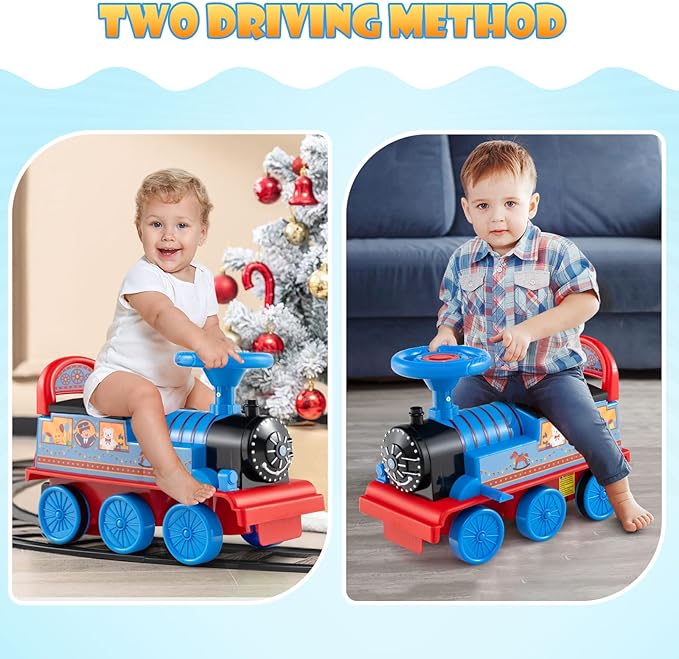 Kids Ride On Train with Track for Toddlers Boys Girls