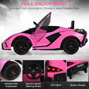 INFANS 12V Licensed Lamborghini Sian Kids Ride on Car with Parent Remote Control, Electric Toy Roadster Carbon Fiber Textured