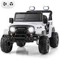 INFANS Ride on Truck, 12V Battery Powered Electric Vehicle for Kids with Remote Control, Bluetooth, Power Display, LED Lights