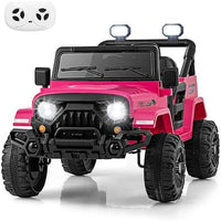 INFANS Ride on Truck, 12V Battery Powered Electric Vehicle for Kids with Remote Control, Bluetooth, Power Display, LED Lights