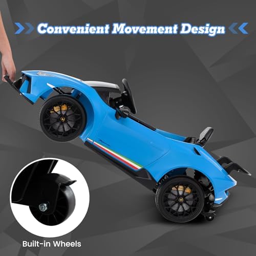 INFANS Licensed Lamborghini Huracan Ride on Car, 12V Kids Electric Vehicle Battery Powered Toy with Remote Control