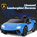 INFANS Licensed Lamborghini Huracan Ride on Car, 12V Kids Electric Vehicle Battery Powered Toy with Remote Control