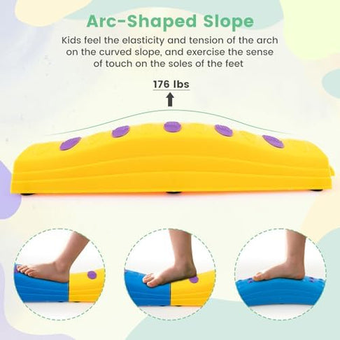 INFANS Kids Balance Beam Stepping Stones Set, 20 PCS Montessori Obstacle Course for Toddler Indoor Outdoor
