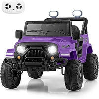 INFANS Ride on Truck, 12V Battery Powered Electric Vehicle for Kids with Remote Control, Bluetooth, Power Display, LED Lights