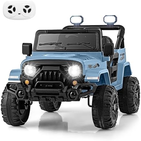 INFANS Ride on Truck, 12V Battery Powered Electric Vehicle for Kids with Remote Control, Bluetooth, Power Display, LED Lights