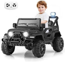 INFANS Ride on Truck, 12V Battery Powered Electric Vehicle for Kids with Remote Control, Bluetooth, Power Display, LED Lights