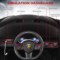 INFANS 12V Licensed Lamborghini Sian Kids Ride on Car with Parent Remote Control, Electric Toy Roadster Carbon Fiber Textured