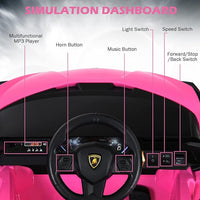 INFANS 12V Licensed Lamborghini Sian Kids Ride on Car with Parent Remote Control, Electric Toy Roadster Carbon Fiber Textured