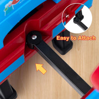 INFANS 2-Seater Kids Ride on Train Trackless, 12V Battery Powered Electric Toy with Train Whistle, Music, LED Lights, 2 Speeds, Soft Start, Gift for Toddlers Boys Girls