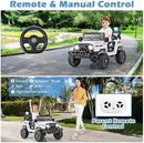 INFANS Ride on Truck, 12V Battery Powered Electric Vehicle for Kids with Remote Control, Bluetooth, Power Display, LED Lights