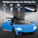 INFANS Licensed Lamborghini Huracan Ride on Car, 12V Kids Electric Vehicle Battery Powered Toy with Remote Control