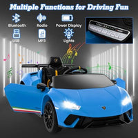 INFANS Licensed Lamborghini Huracan Ride on Car, 12V Kids Electric Vehicle Battery Powered Toy with Remote Control