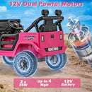 INFANS Ride on Truck, 12V Battery Powered Electric Vehicle for Kids with Remote Control, Bluetooth, Power Display, LED Lights