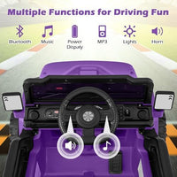 INFANS Ride on Truck, 12V Battery Powered Electric Vehicle for Kids with Remote Control, Bluetooth, Power Display, LED Lights