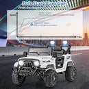 INFANS Ride on Truck, 12V Battery Powered Electric Vehicle for Kids with Remote Control, Bluetooth, Power Display, LED Lights