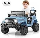 INFANS Ride on Truck, 12V Battery Powered Electric Vehicle for Kids with Remote Control, Bluetooth, Power Display, LED Lights