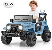INFANS Ride on Truck, 12V Battery Powered Electric Vehicle for Kids with Remote Control, Bluetooth, Power Display, LED Lights