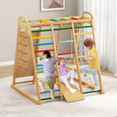INFANS 8 in 1 Climbing Toys for Toddlers, Kids Wood Montessori Climber Playset, Indoor Playground Jungle Gym