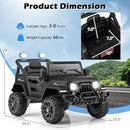 INFANS Ride on Truck, 12V Battery Powered Electric Vehicle for Kids with Remote Control, Bluetooth, Power Display, LED Lights