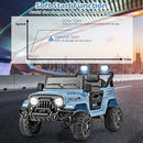 INFANS Ride on Truck, 12V Battery Powered Electric Vehicle for Kids with Remote Control, Bluetooth, Power Display, LED Lights